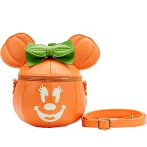 Loungefly Minnie Mouse Glow in the Dark Pumpkin Crossbody